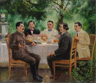 Artists at Stalin's country home, 1951. Oil on canvas.