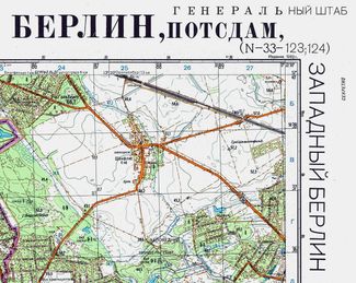 Фрагмент карты западного Берлина масштабом 1:25000. Издание 1983 года