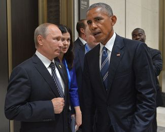 Владимир Путин и Барак Обама на полях саммита G20