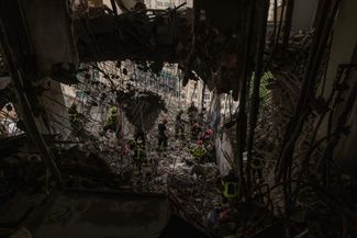 ЖК «Династия» после атаки в ночь с 23 на 24 июня 2023 года