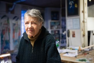 Dolores Hoffmann in her studio in Tallinn