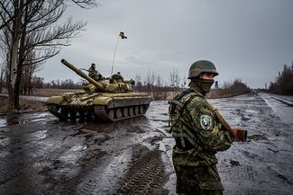 Украинские военные в Дебальцево. 31 января 2015-го