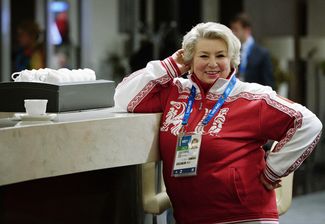 Татьяна Тарасова перед началом церемонии открытия Олимпийских игр в Сочи. 7 февраля 2014 года