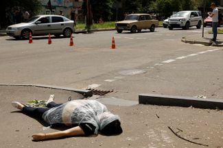 Погибшая в результате обстрела жительница Донецка