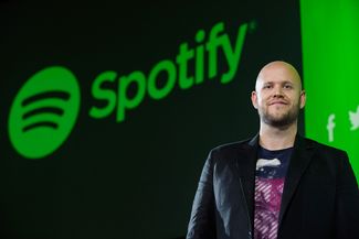 Со-основатель Spotify Дэниел Эк на пресс-конференции в Токио. 29 сентября 2016 года