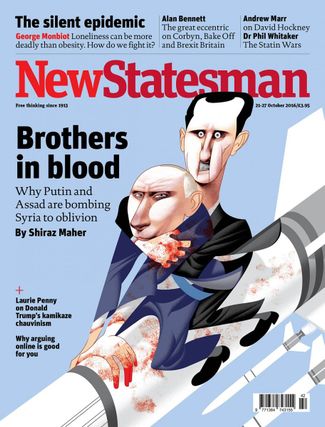New Statesman, еще один английский еженедельник. Это тоже про Сирию: Башар Асад и Владимир Путин — братья по крови (очевидно, пролитой все в том же Алеппо)