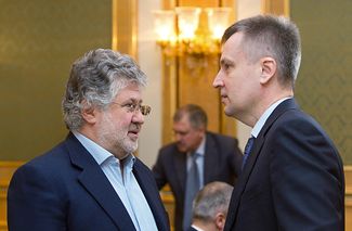 Игорь Коломойский и руководитель Службы безопасности Украины Валентин Наливайченко, 30 апреля 2014-го