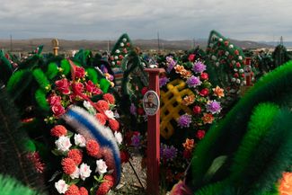 At the city cemetery in Kyzyl