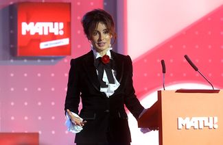 Тина Канделаки на презентации телеканала «Матч-ТВ»
