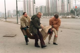 Во время обстрела Сараева. Март 1993 года