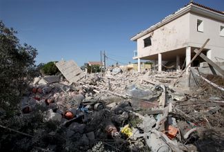 Последствия взрыва в жилом доме в Альканаре, 17 августа 2017 года