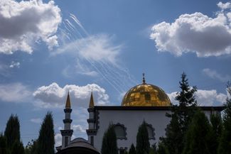 Ракеты над мечетью в Константиновке, 9 июля 2022 года
