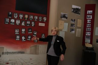 Валентина Водяницкая в музее памяти новочеркасского расстрела, октябрь 2017 года