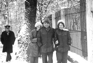 Mikhail Gorbachev, his wife Raisa Gorbacheva, and their daughter Irina. Stavropol, 1970s. 