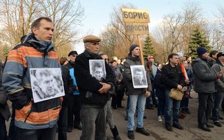 Vigil in honor of Boris Nemtsov, Kaliningrad