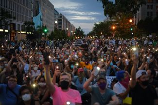 Акция протеста против убийства Джорджа Флойда. Вашингтон, 3 июня 2020 года