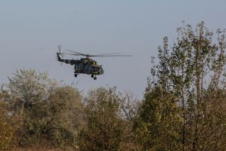 Украинский Ми-8 в полете