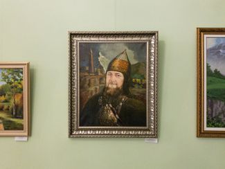 Портрет Рамзана Кадырова в музее Ахмата Кадырова в Грозном