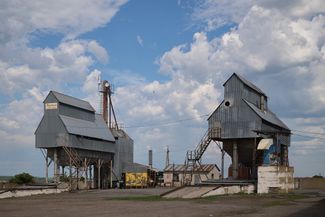 A grain warehouse in Slavyansk destroyed by a Russian drone, May 22, 2026