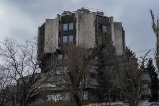 The now abandoned Restaurant Mayak, the most popular restaurant in Soviet-era Dnipro