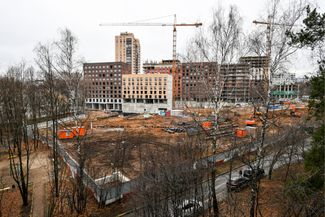 Территория на улице Академика Павлова в Кунцево, где группа компаний «ПИК» строит жилой комплекс