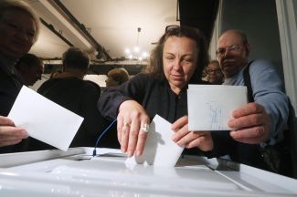 Голосование на выборах ректора ГИТИСа. 15 ноября 2016 года