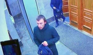 Mikhail Zhlobitsky, moments before setting off a bomb in the FSB’s office in Arkhangelsk