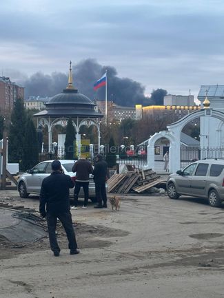 Пожар на заводе в Орле