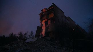 Поселок Бородянка в Киевской области после обстрела.