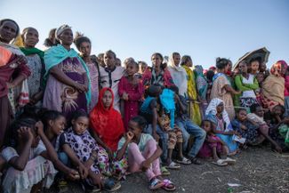 Беженцы из Тыграя в лагере в Судане