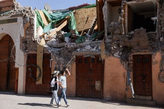 Разрушения в центре Марракеша. 10 сентября 2023 года
