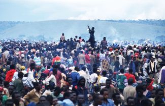 Беженцы из Руанды в Танзании. 30 апреля 1994 года