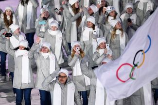 Олимпийские атлеты из России, которых допустили до Игр-2018, но запретили выступать под российским флагом. 9 февраля 2018 года.