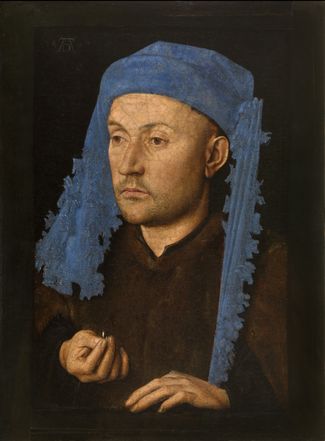 «Портрет мужчины с голубым шапероном», 1428−1430 