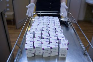 New packs of Avifavir, which is actively used in Russia to treat COVID-19