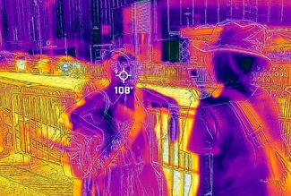 It has been hot for several days in New York. The Flir One ProThermal thermal imaging camera recorded a surface temperature of 108°F (42°C) on the afternoon of July 3 at 3:16 p.m. Meanwhile, according to the National Weather Service, the air temperature reached 99 degrees Fahrenheit (37 degrees Celsius). Pictured is a Taylor Swift fan near the entrance to Madison Square Garden.