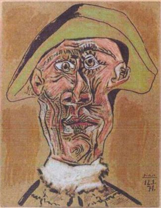 Пабло Пикассо, «Голова Арлекина», 1971