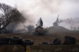 Украинская система ПВО после предполагаемого российского удара, 24 февраля 2022 года