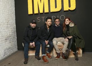 Тимур Бекмамбетов, Джон Чу, Аниш Шаганти и Дебра Мессинг на фестивале Sundance. 21 января 2018 года