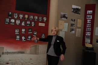 Valentina Vodyanitskaya in the Novocherkassk Memorial Museum, October 2017