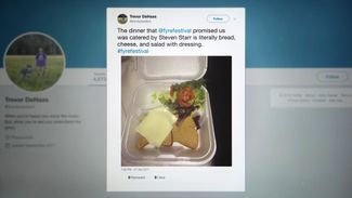 Как говорит в фильме Netflix сотрудник Jerry Media, окончательно убил фестиваль пост в твиттере с фотографией сэндвича, который выдали посетителям