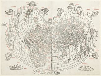 Составленная картографом Бернардом Сильванусом карта с изображением всего известного мира увидела свет в Венеции в 1511 году. Карта имела формат фолио (27×56,5 см) и была включена в атлас Птолемея. Подобно Мартину Вальдзеемюллеру, Сильванус объединил в своей карте материал античной географии (например, большой остров тапробана в индийском океане) и сведения о современных географических открытиях. Как и у Вальдзеемюллера, Новый Свет был представлен как континент, изолированный от Азии. Многие из последующих картографов копировали красивую проекцию карты Сильвануса в форме сердца. В ней параллели и меридианы были нарисованы как изогнутые линии. Карта мира Сильвануса, выполненная техникой гравюры на дереве, являлась образцом для книгопечатников. В ней впервые были применены два цвета печатной краски: черный и красный.