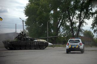 Украинский танк на южной окраине Волчанска