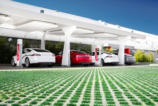 Станция быстрой зарядки Tesla Supercharger