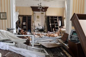 Destruction inside the administration building