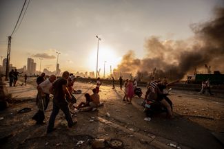 Последствия взрыва в Бейруте. 4 августа 2020 года