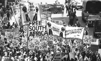 Массовые протесты против расистской политики в Южной Африке. 14 июня 1986 года