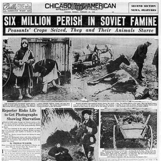 The Soviet famine makes the U.S. papers
