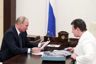 Владимир Путин встречается со Светланой Орловой, 16 августа 2018 года