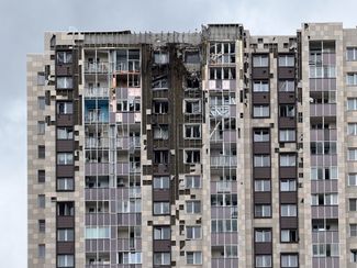 House in New Kotelniki residential complex, damaged as a result of a Ukrainian drone attack, June 18, 2026